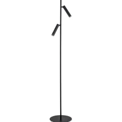 Gulvlampe Torre, 2 lyskilder, sort