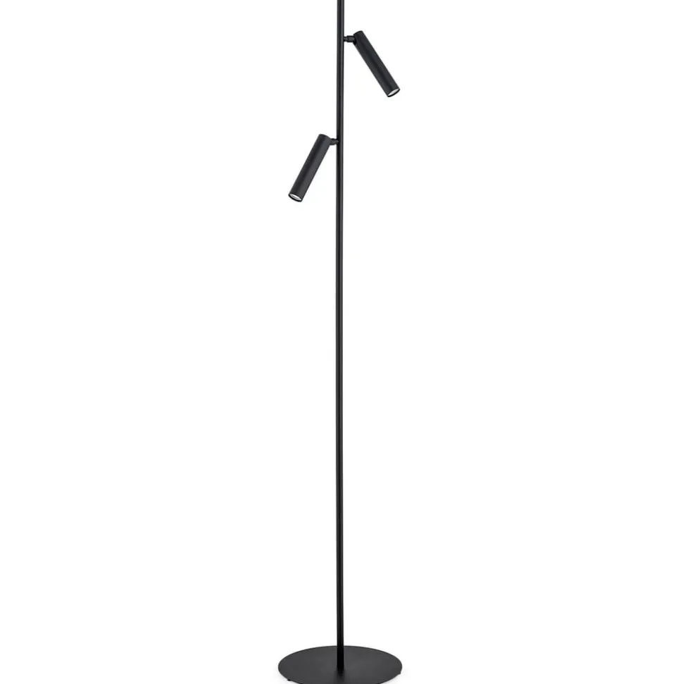 Gulvlampe Torre, 2 lyskilder, sort