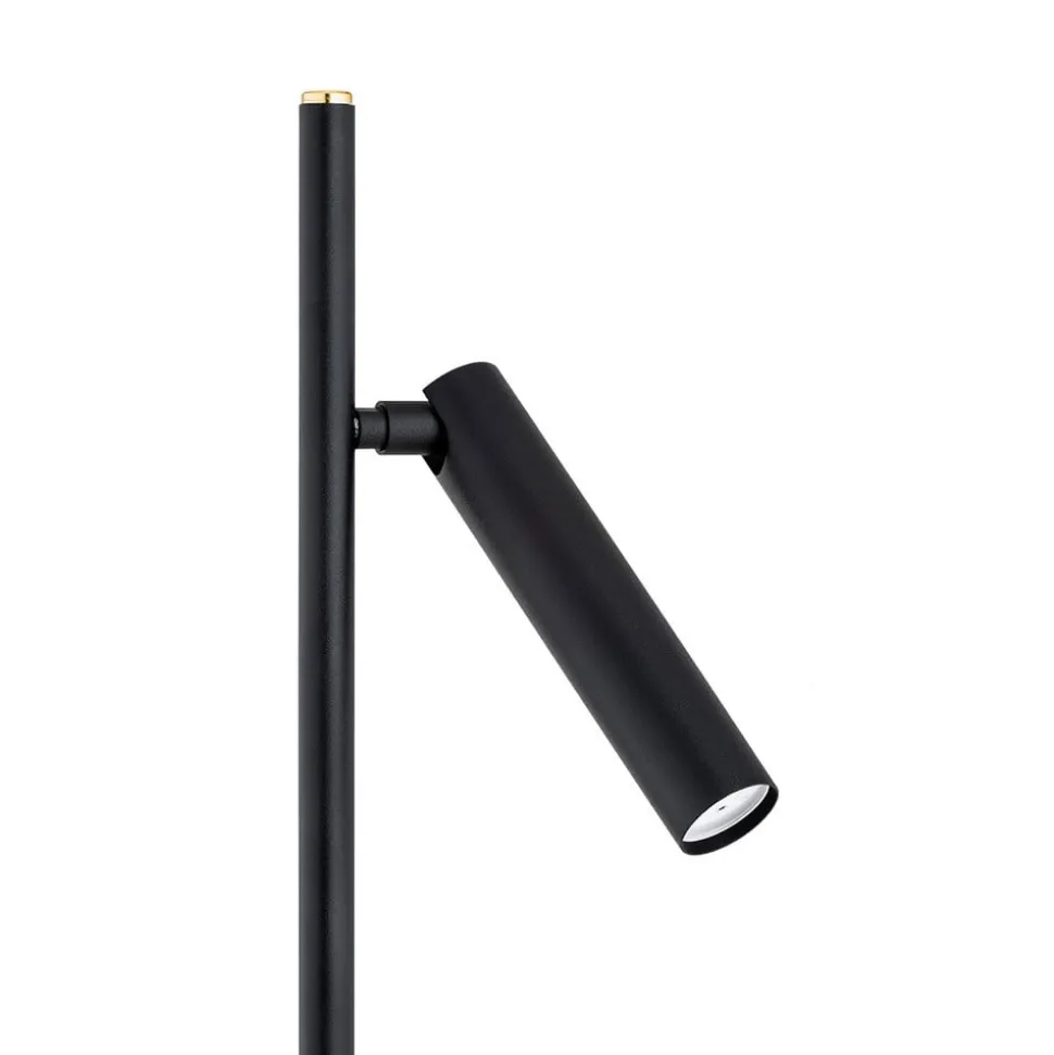Gulvlampe Torre, 2 lyskilder, sort
