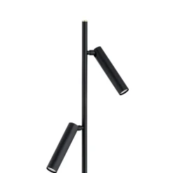 Gulvlampe Torre, 2 lyskilder, sort