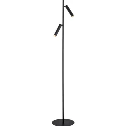 Gulvlampe Torre, 2 lyskilder, sort