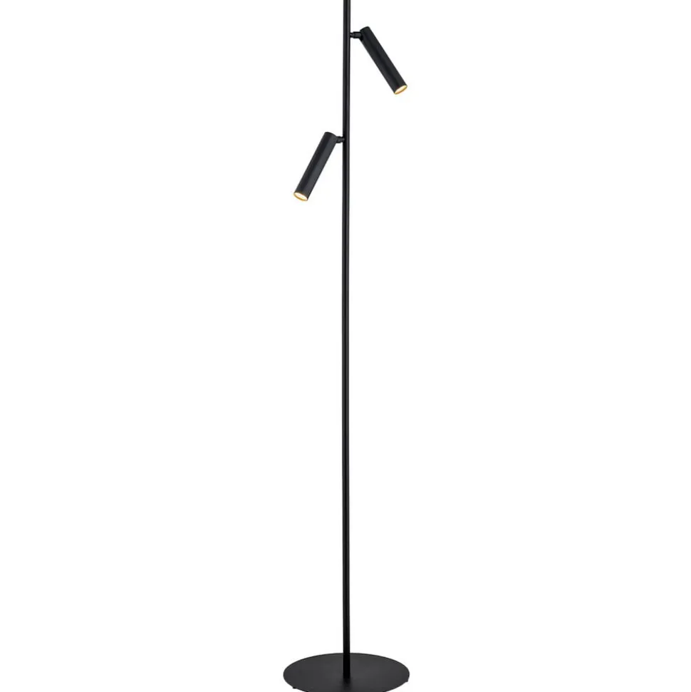 Gulvlampe Torre, 2 lyskilder, sort
