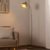 Gulvlampe Varzan, guld, metal, højde 162 cm, E27