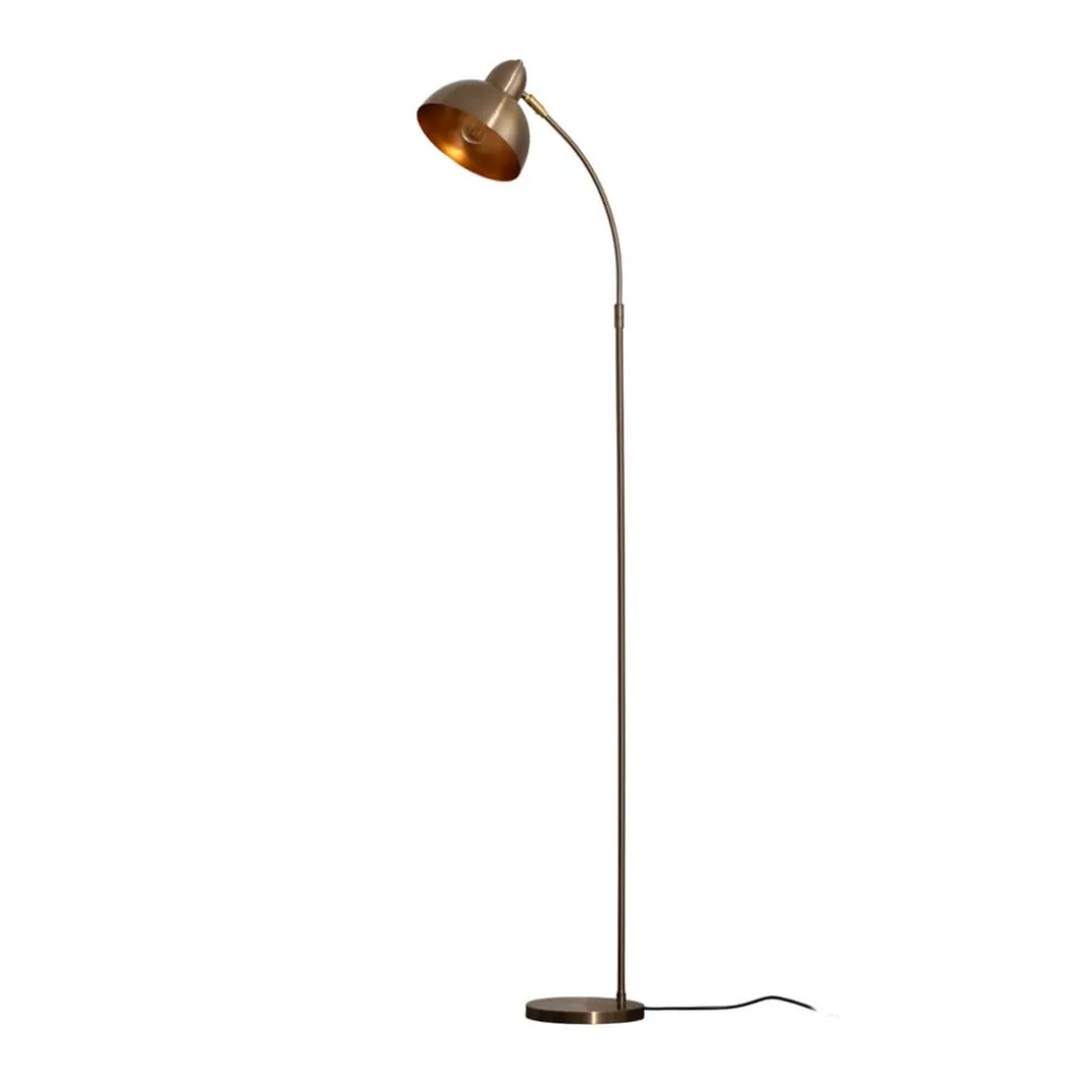 Gulvlampe Varzan, guld, metal, højde 162 cm, E27