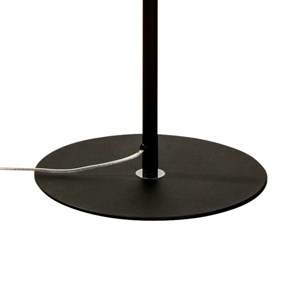 Gulvlampe Vento, sort/guld, metal, Ø 40 cm, E27