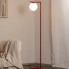 Gulvlampe Zac, opal/vinrød, 1 lyskilde