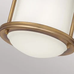 Hadrian Mini udendørs loftslampe, bronze/opalhvid