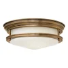 Hadrian udendørs loftslampe, bronze/opalhvid