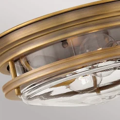 Hadrian udendørs loftslampe, bronze/klar