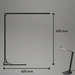 Haiti LED-skrivebordslampe touchdim CCT sort