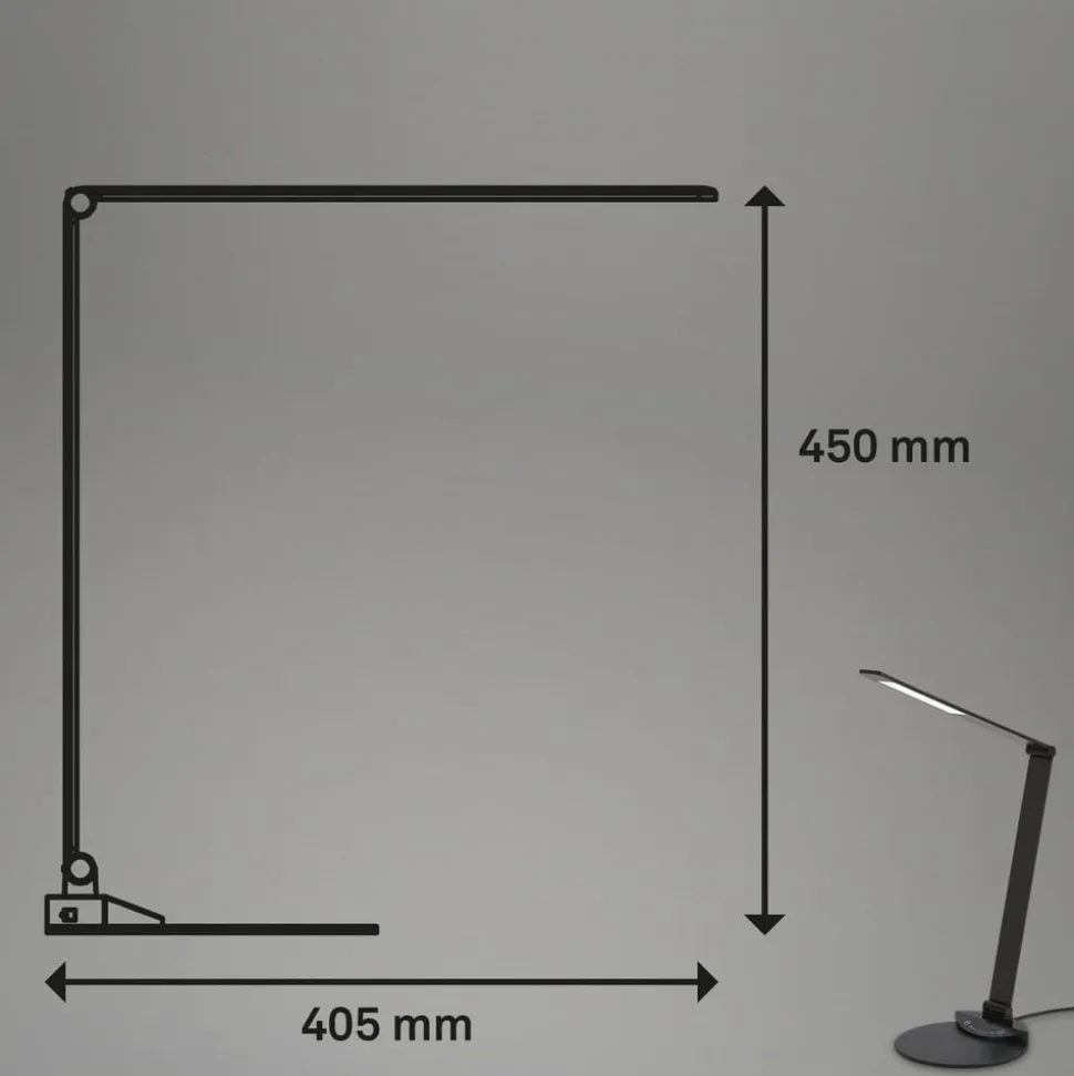 Haiti LED-skrivebordslampe touchdim CCT sort
