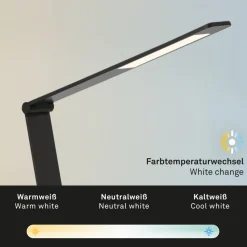 Haiti LED-skrivebordslampe touchdim CCT sort
