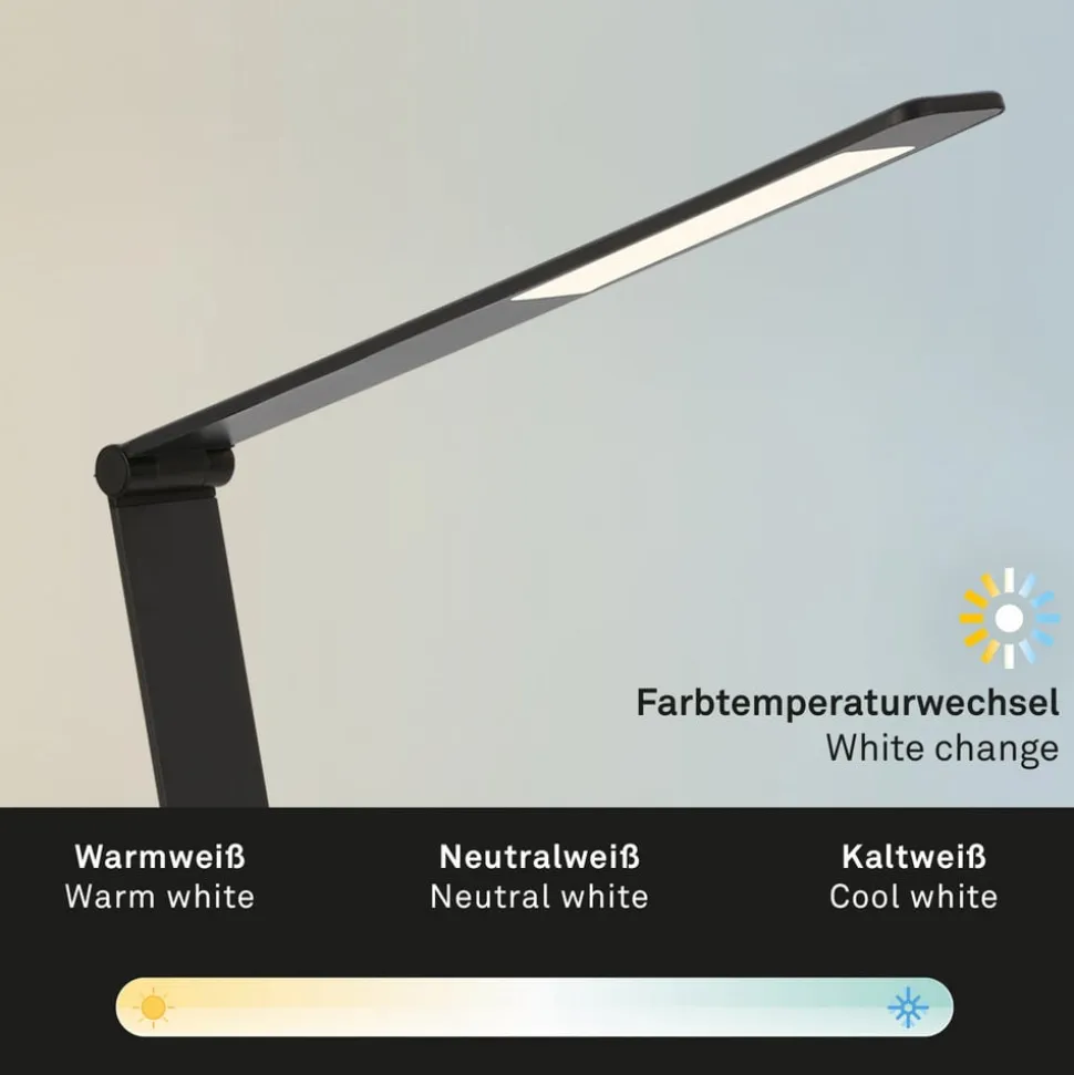 Haiti LED-skrivebordslampe touchdim CCT sort