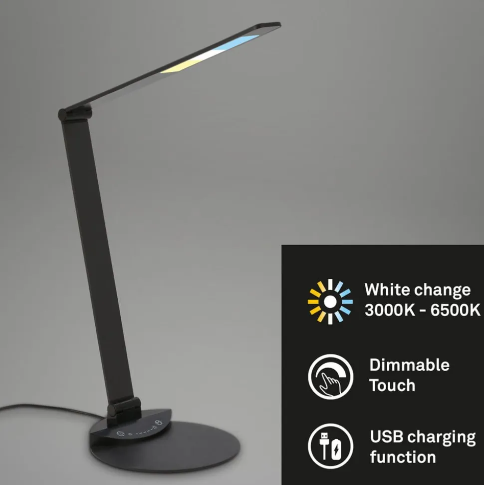 Haiti LED-skrivebordslampe touchdim CCT sort