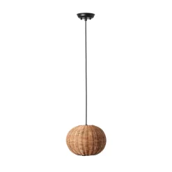 Haka pendellampe med rattan-skærm, Ø 25 cm