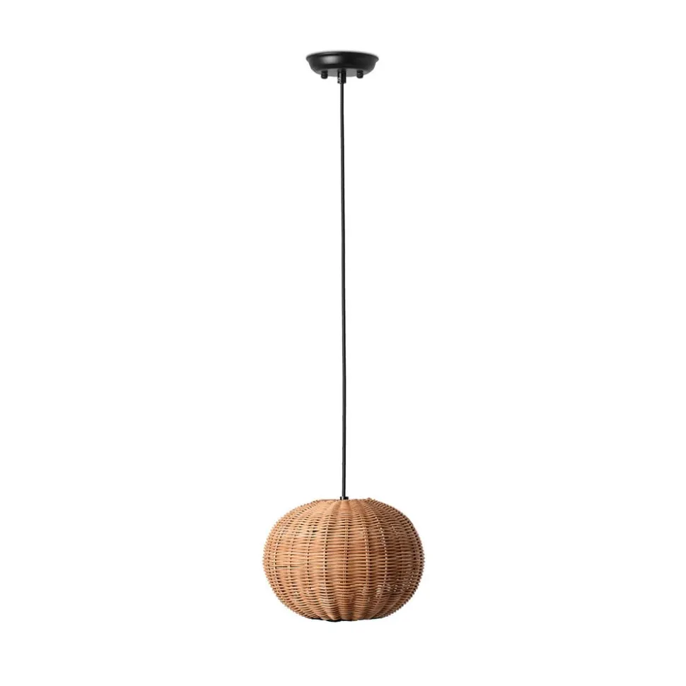 Haka pendellampe med rattan-skærm, Ø 25 cm