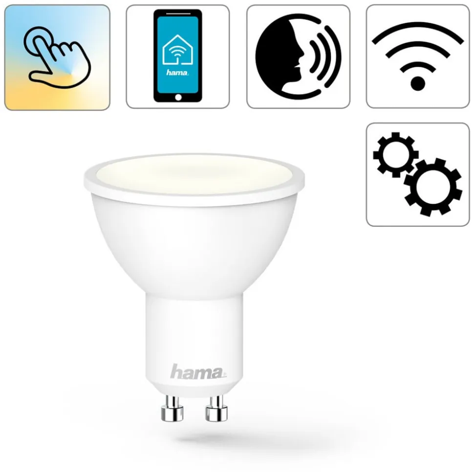 Hama WLAN LED-reflektor GU10 5.5W 120° CCT dæmpes