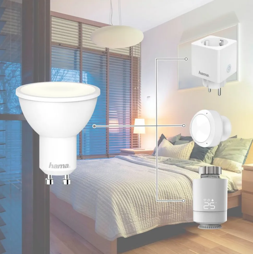 Hama WLAN LED-reflektor GU10 5.5W 120° CCT dæmpes