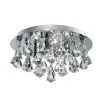 Hanna loftlampe, rund, IP44, 38 cm, krom pyramide