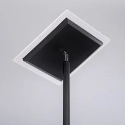 Hans LED-gulvlampe med læselampe, kantet, sort