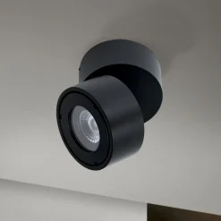 Harvey udendørs spotlampe, sort, Ø 10 cm, trykstøbt aluminium