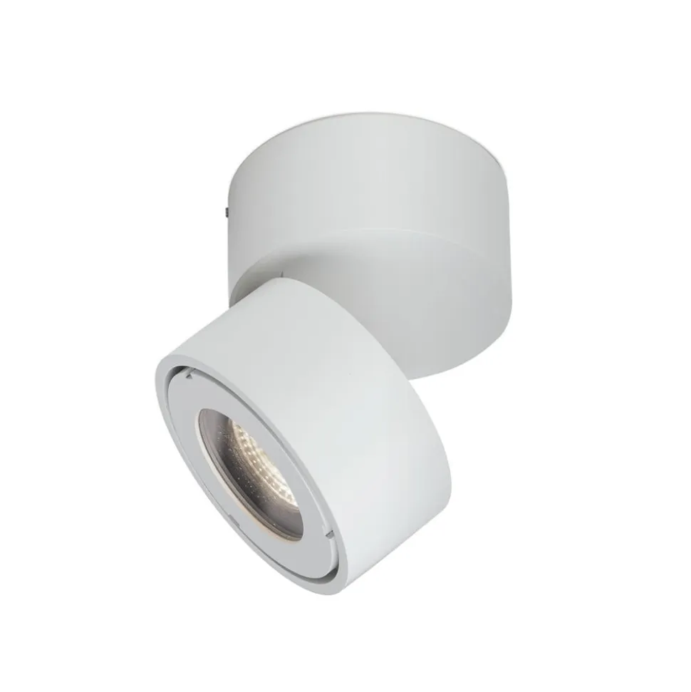 Harvey udendørs spotlampe, hvid, Ø 10 cm, trykstøbt aluminium