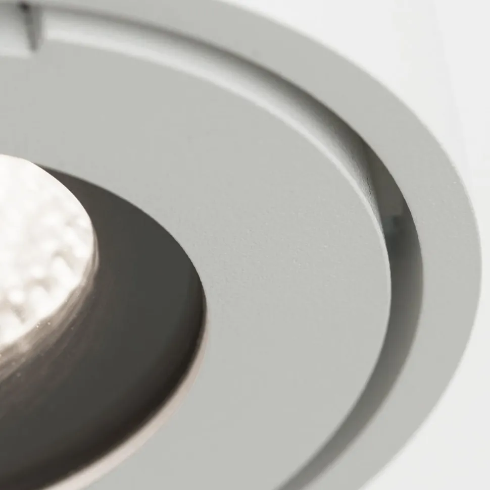 Harvey udendørs spotlampe, hvid, Ø 10 cm, trykstøbt aluminium