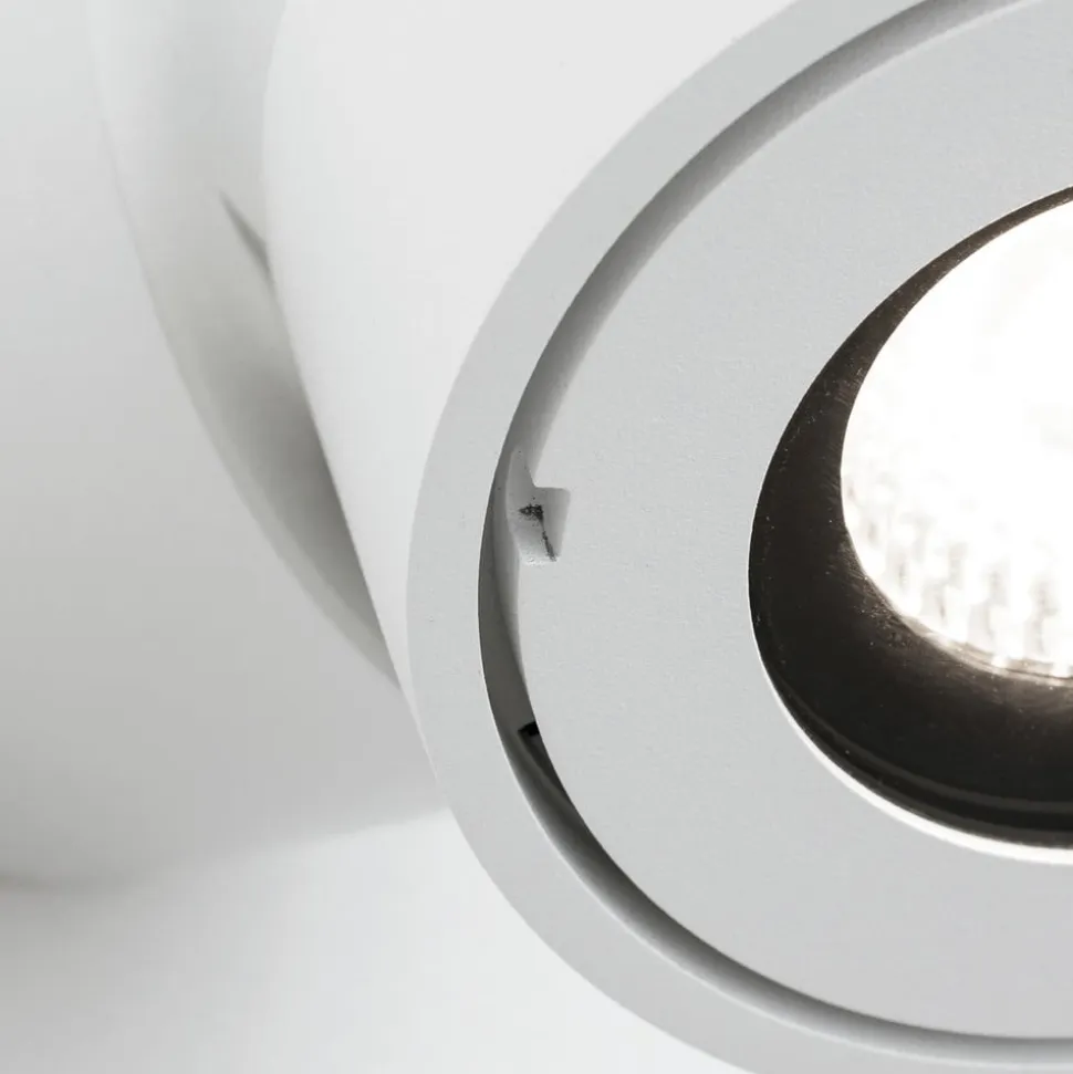 Harvey udendørs spotlampe, hvid, Ø 10 cm, trykstøbt aluminium