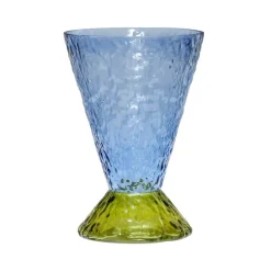 Hübsch Abyss-vase, blå, glas, højde 29 cm, Ø 20 cm