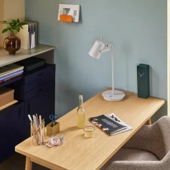 Hübsch Ardent bordlampe, lysegrå, jern, E14, højde 54 cm