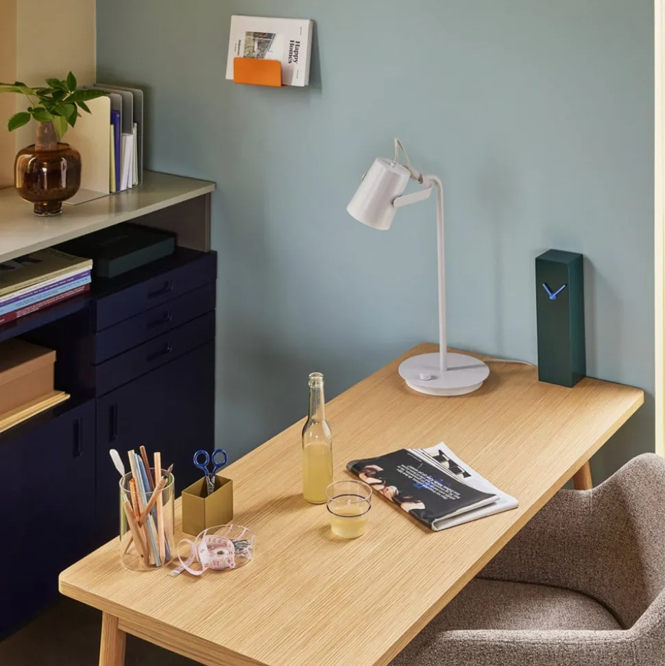 Hübsch Ardent bordlampe, lysegrå, jern, E14, højde 54 cm