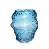 Hübsch Aurora-vase, glas, blå, højde 18 cm