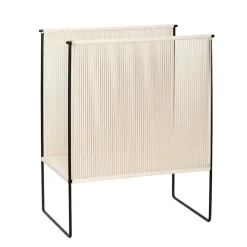 Hübsch magasinholder String, bomuld, cremefarvet hvid/sort