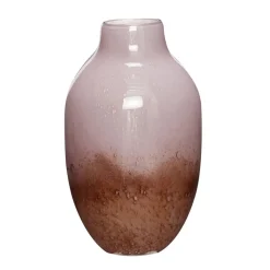 Hübsch Posy-vase, glas, rødbrun/olivenrosa, højde 37 cm