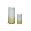 Hübsch Shimmer-vase, sæt med 2, glas, blå/brun