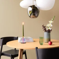 Hübsch Shimmer-vase, sæt med 2, glas, blå/brun