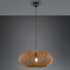 Hedda hængelampe af sisal og metal