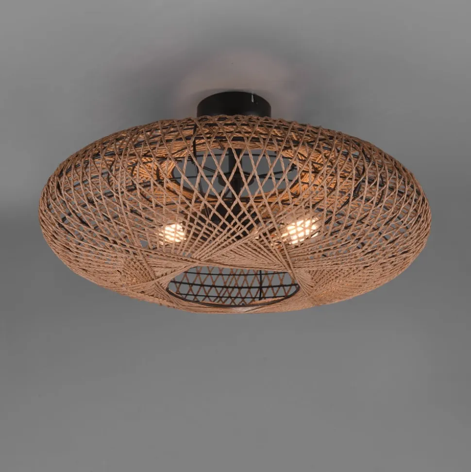 Hedda loftlampe af sisal og metal