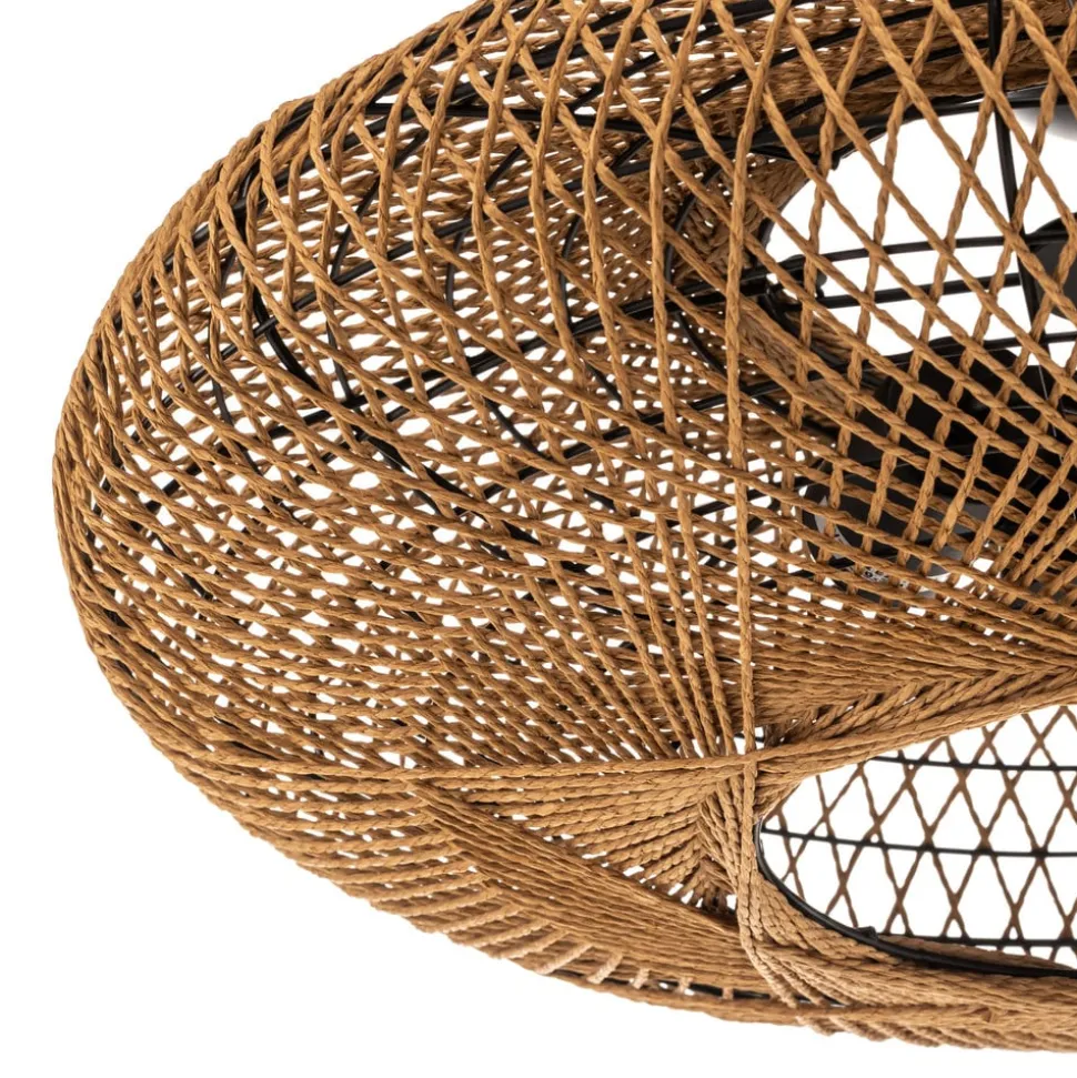 Hedda loftlampe af sisal og metal