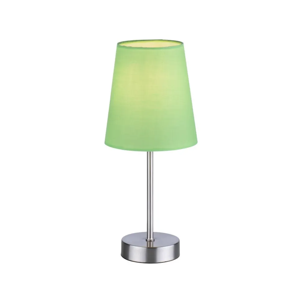 Heinrich bordlampe med grøn stofskærm