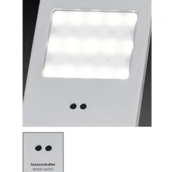 Helena LED-møbellampe, 19 x 7 cm, sæt med 3, sensor, metal