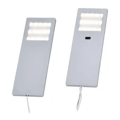 Helena LED-møbellampe, 19 x 7 cm, sæt med 2, sensor, metal