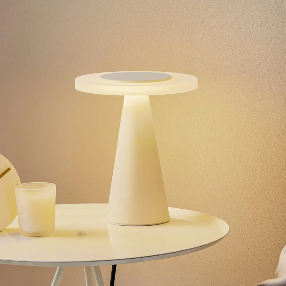 Helestra Bax bordlampe med touchdæmper, hvid