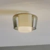 Helestra Canio - loftlampe i glas, røggrå