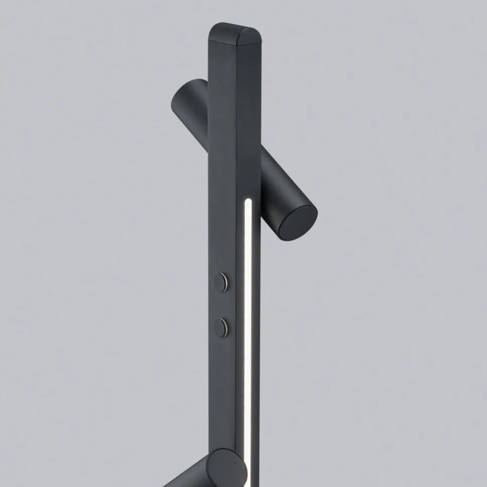 Helestra Coni LED-gulvlampe 2 spots 160cm sort