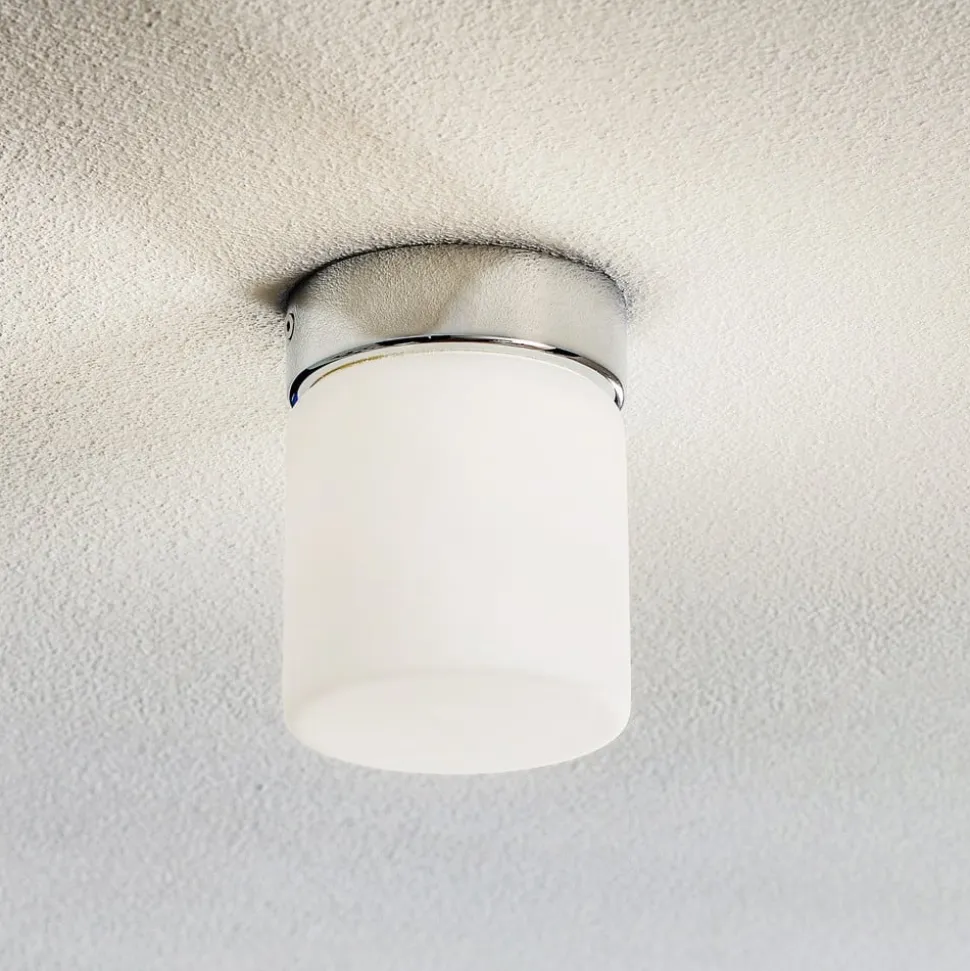 Helestra Keto LED-loftlampe, cylinder, krom
