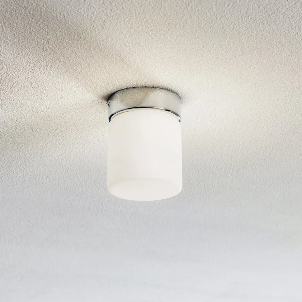 Helestra Keto LED-loftlampe, cylinder, krom