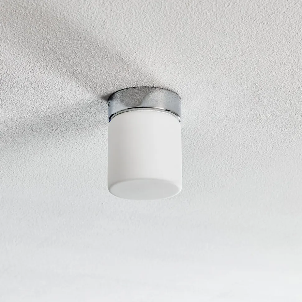 Helestra Keto LED-loftlampe, cylinder, krom