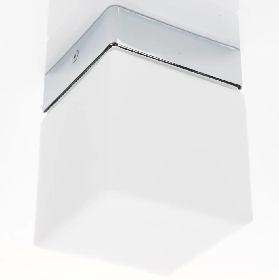 Helestra Keto LED-loftlampe, terning, krom