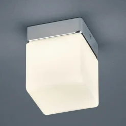 Helestra Keto LED-loftlampe, terning, krom